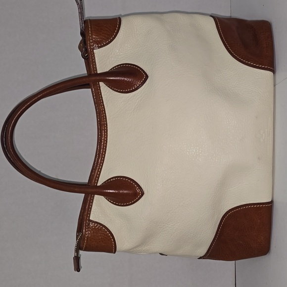 Dooney & Bourke Florentine Vacchetta Leather Double Pockets Tote - Picture 7 of 16